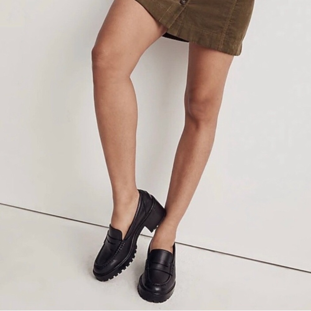 Madewell Black Leather Loafers